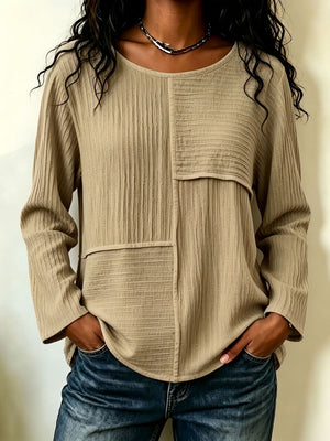 Everyday Patchwork Crew Neck Top