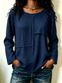 Everyday Patchwork Crew Neck Top