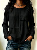 Everyday Patchwork Crew Neck Top