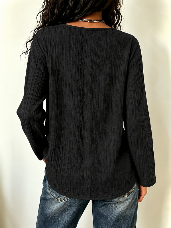 Everyday Patchwork Crew Neck Top