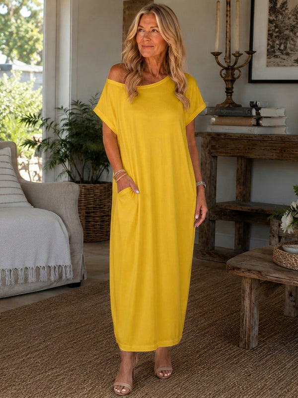 Everyday Style Elegant Off-Shoulder Maxi Dress