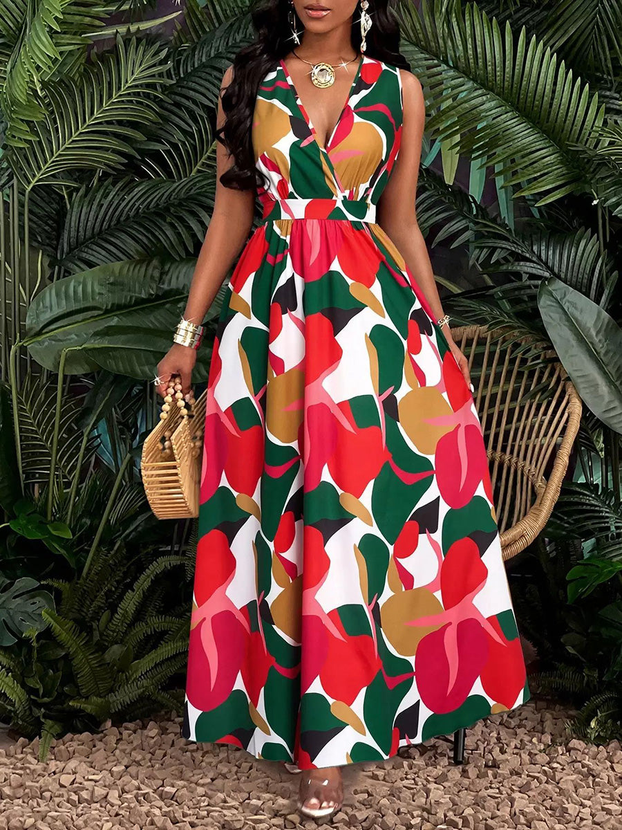 Eye-Catching Printed Resort Maxi Dress