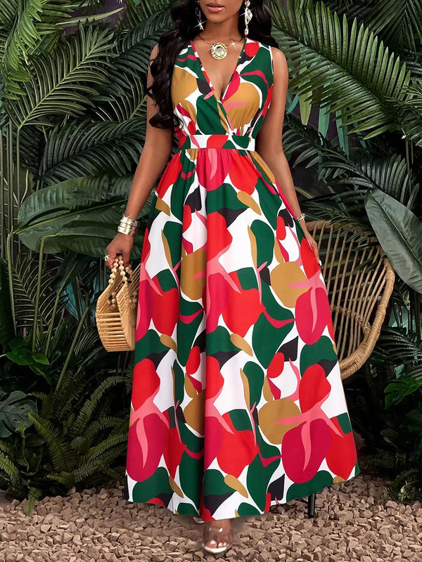 Eye-Catching Printed Resort Maxi Dress