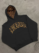 Fashion Leopard Letter Graphic Hoodie