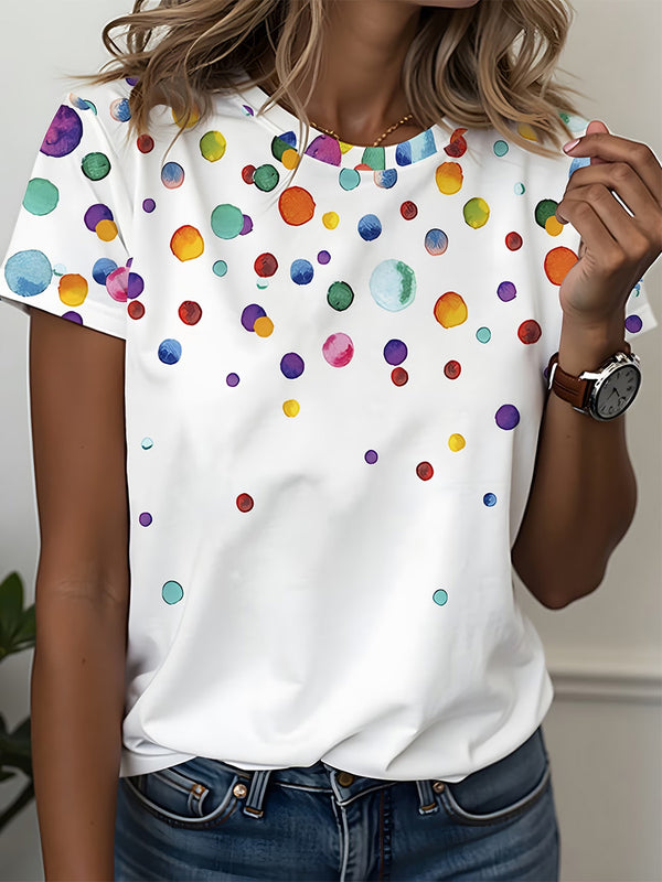 Fashionable Polka Dot Print Top