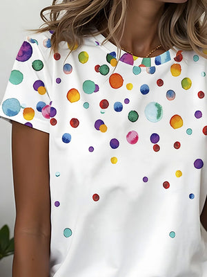Fashionable Polka Dot Print Top
