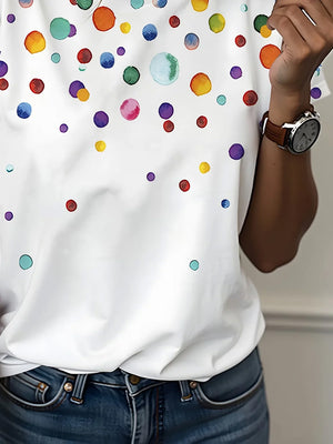 Fashionable Polka Dot Print Top