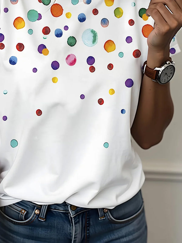 Fashionable Polka Dot Print Top