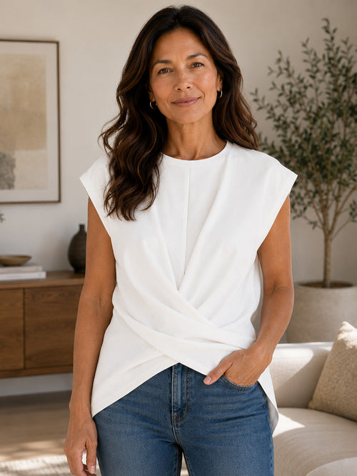 Flattering Cross-Hem Everyday Top