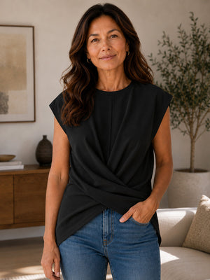 Flattering Cross-Hem Everyday Top