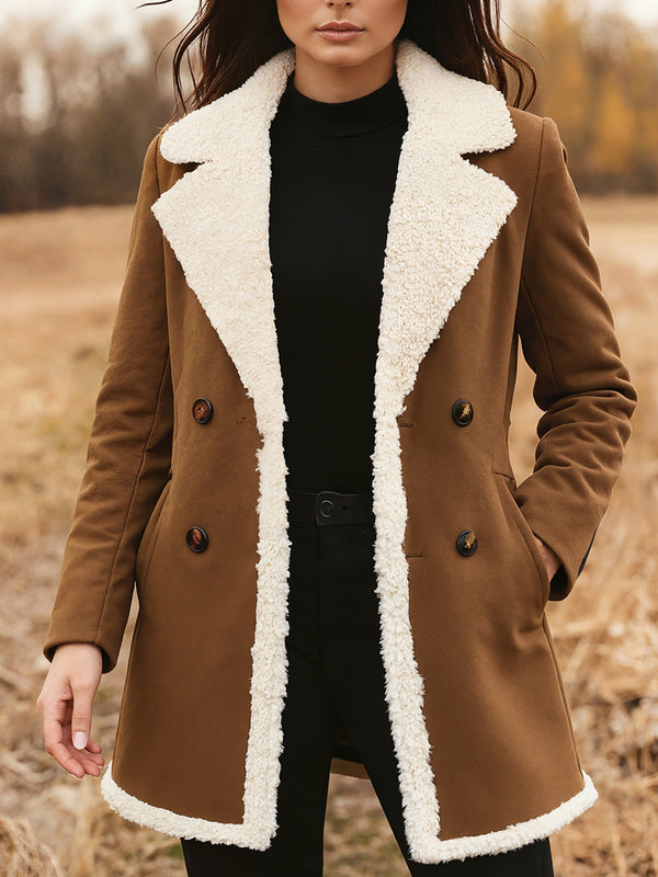 Fleece-Lined Suede Jacket