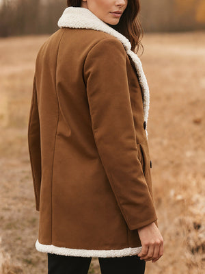 Fleece-Lined Suede Jacket