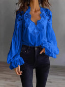 French-Inspired Lace Detail Top