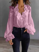 French-Inspired Lace Detail Top