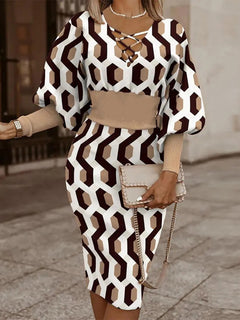 Robe à imprimé géométrique