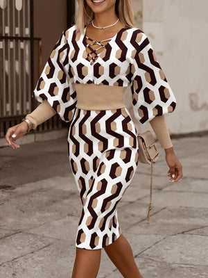 Geometric Print Dress