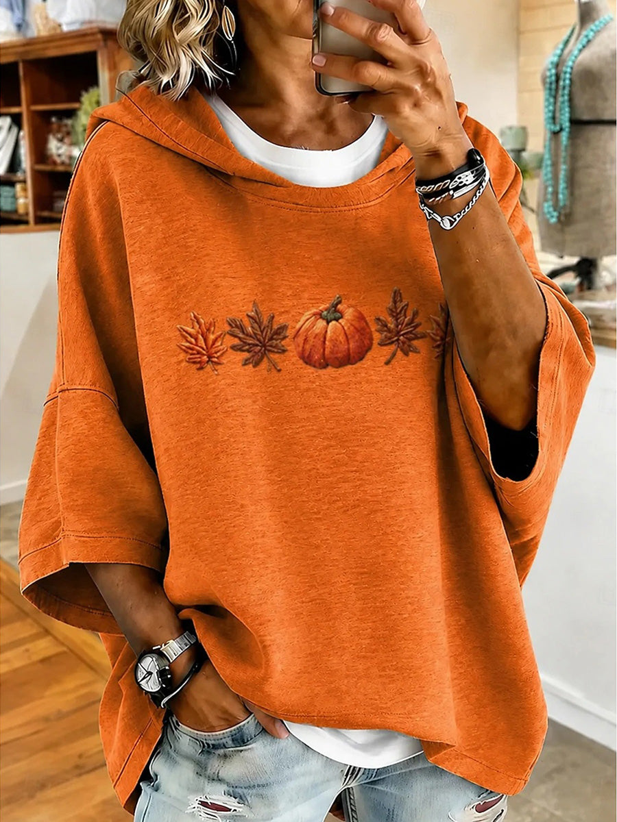 Halloween Graphic Hooded Casual Sweatshirt