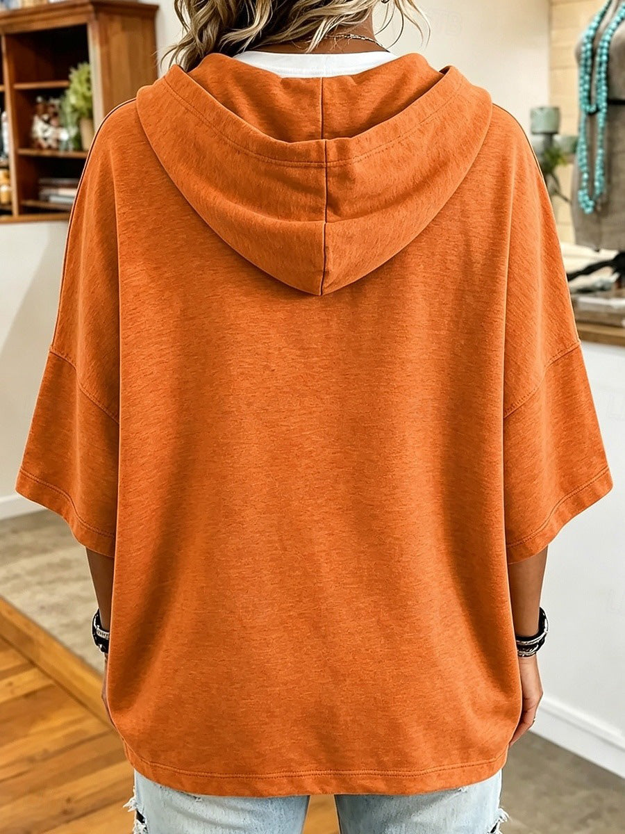 Halloween Graphic Hooded Casual Sweatshirt