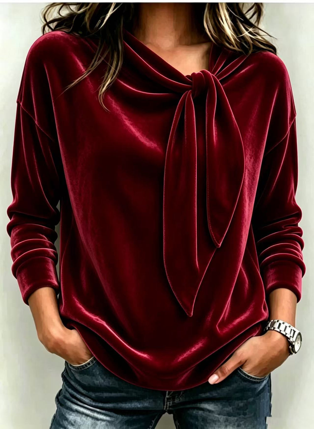 Holiday Elegant Velvet Bow Top