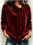 Holiday Elegant Velvet Bow Top