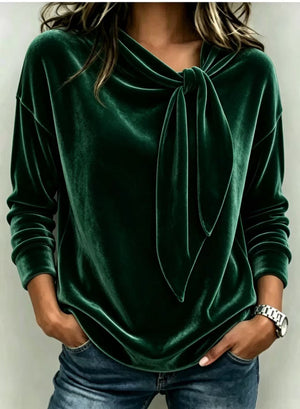 Holiday Elegant Velvet Bow Top