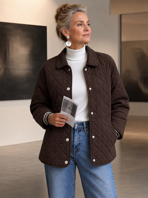 Lightweight Diamond Quilted Jacket