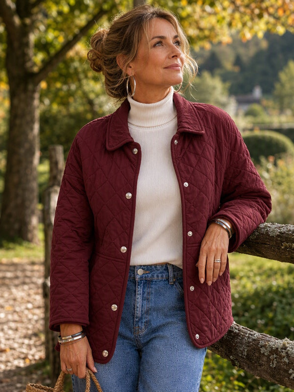 Lightweight Diamond Quilted Jacket