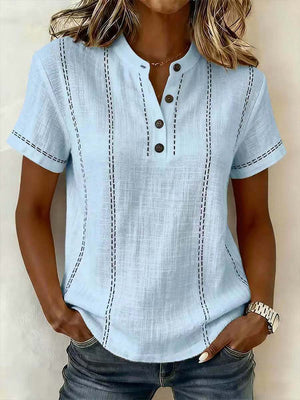Lightweight Ramie Printed Top