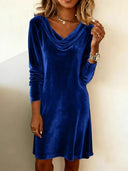Long-Sleeved Sexy Velvet Dress