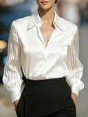 Luxury Satin Long-Sleeve Shirt