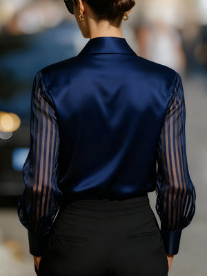 Luxury Satin Long-Sleeve Shirt