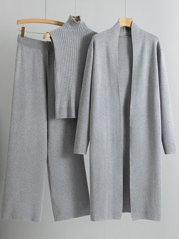 Luxury Three-Piece Knitwear Set
