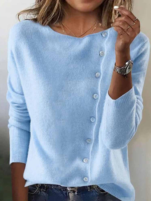 Modern Asymmetric Knit Cardigan Top