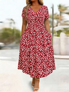 Movement & Charm Refined Floral Midi Dress
