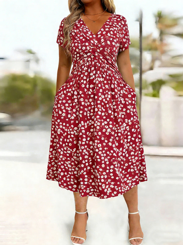 Movement & Charm Refined Floral Midi Dress