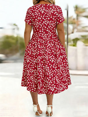 Movement & Charm Refined Floral Midi Dress