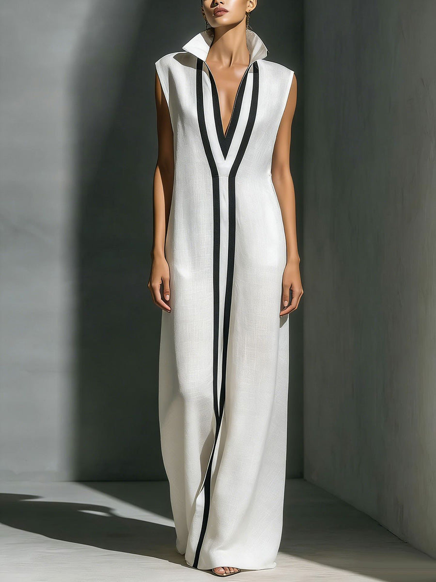 Must-Have Color Block Maxi Dress