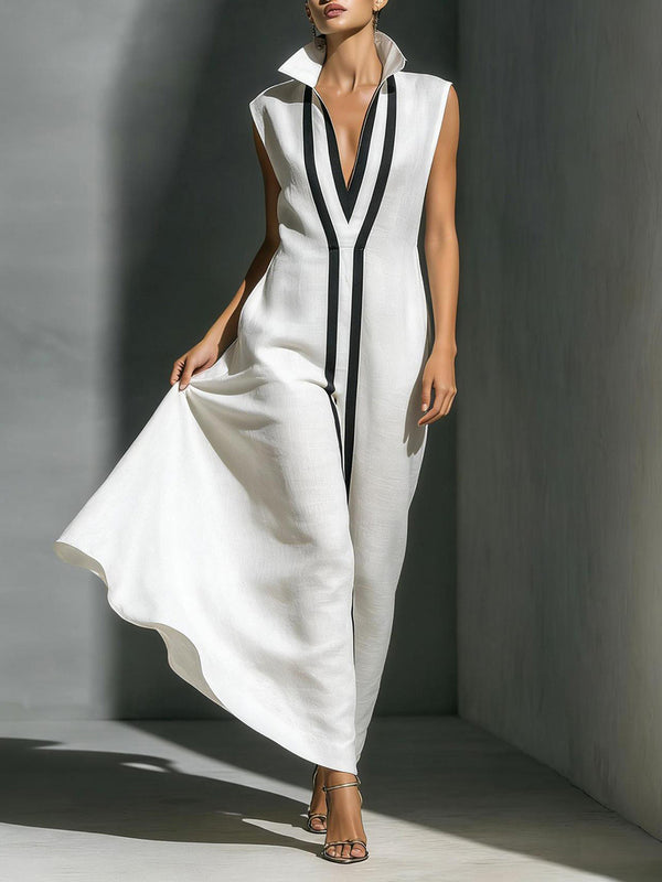 Must-Have Color Block Maxi Dress