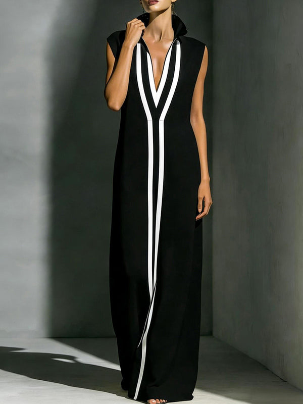 Must-Have Color Block Maxi Dress