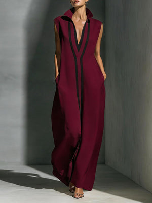 Must-Have Color Block Maxi Dress