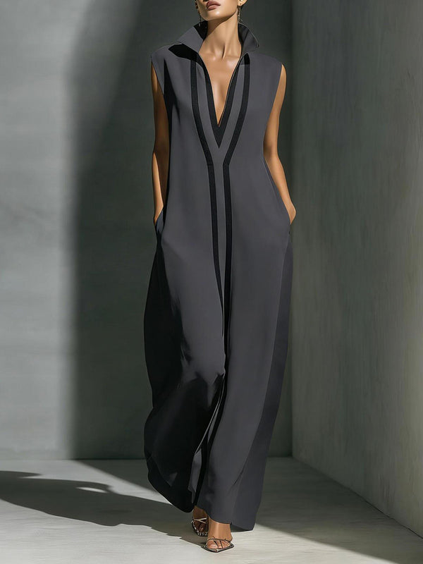 Must-Have Color Block Maxi Dress