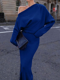 Robe maxi à épaules dénudées