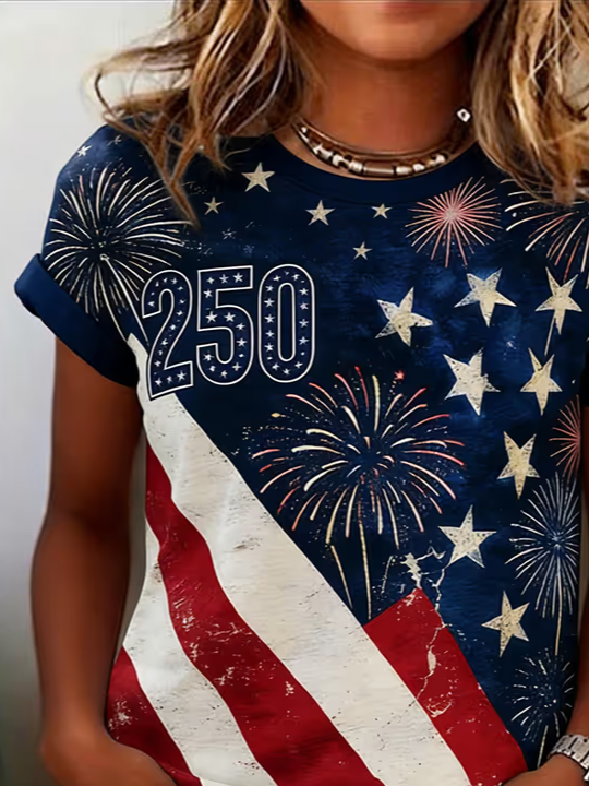 Patriotic USA Graphic Short Sleeve T-Shirt