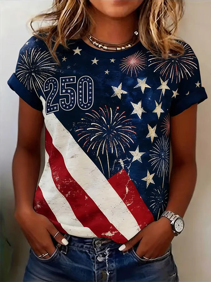 Patriotic USA Graphic Short Sleeve T-Shirt