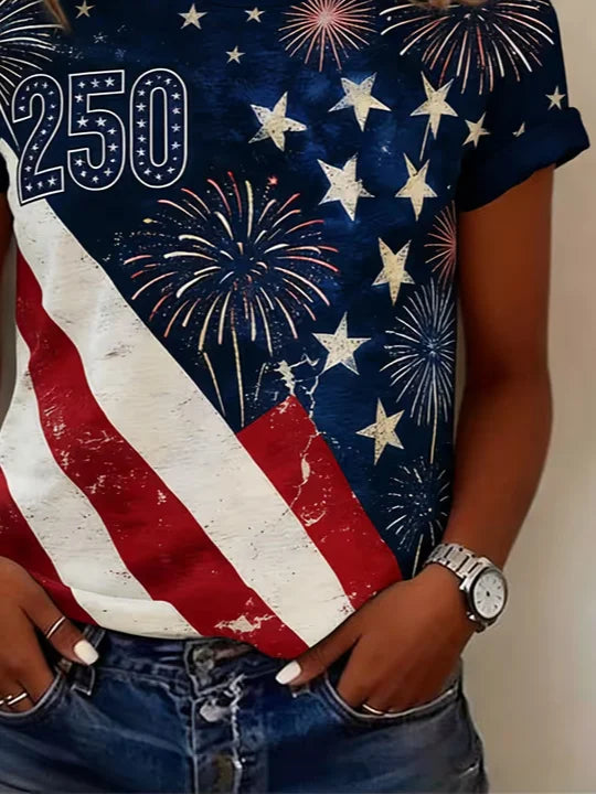 Patriotic USA Graphic Short Sleeve T-Shirt