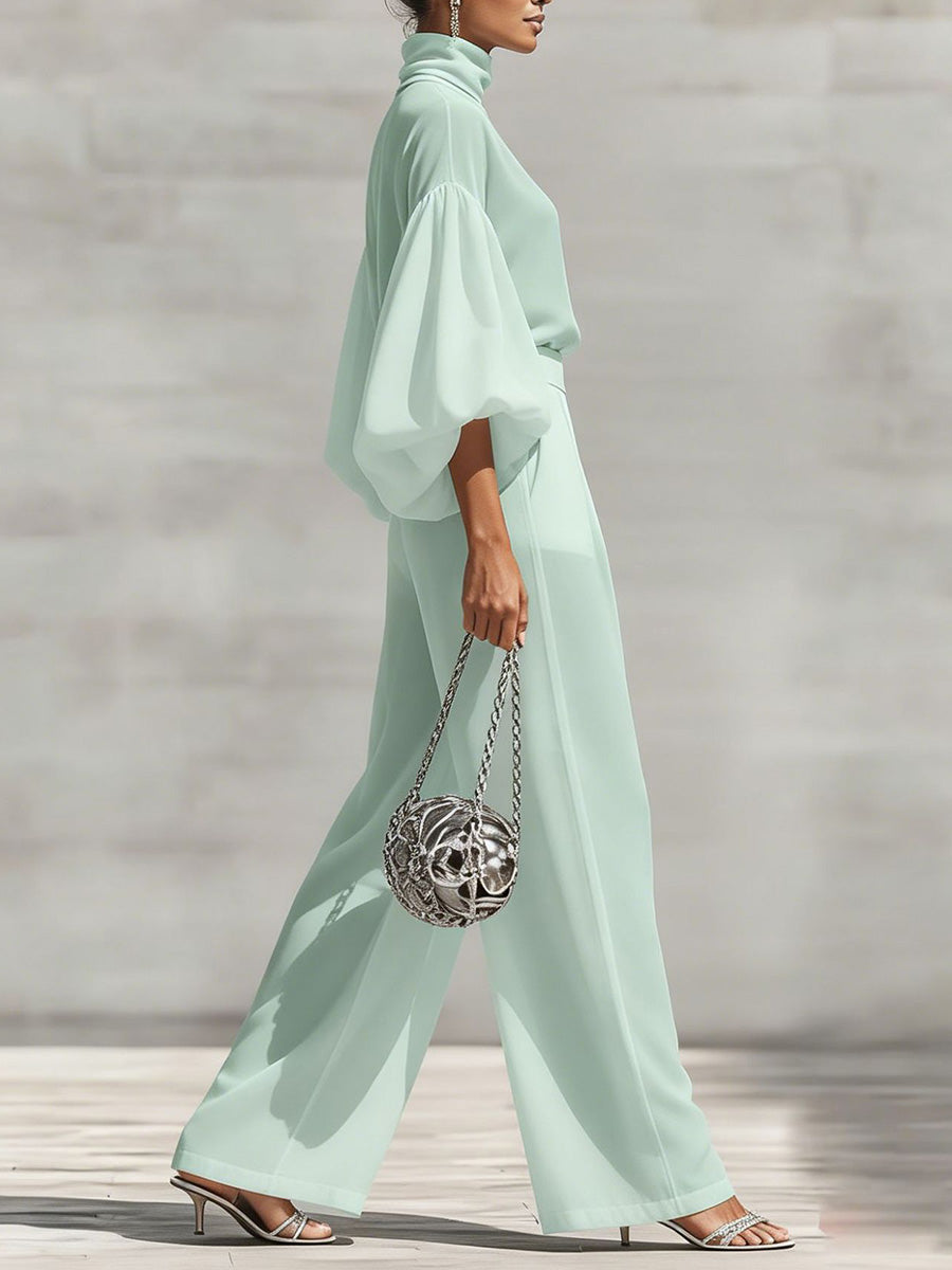 Refined Comfort Chiffon Two-Piece Set
