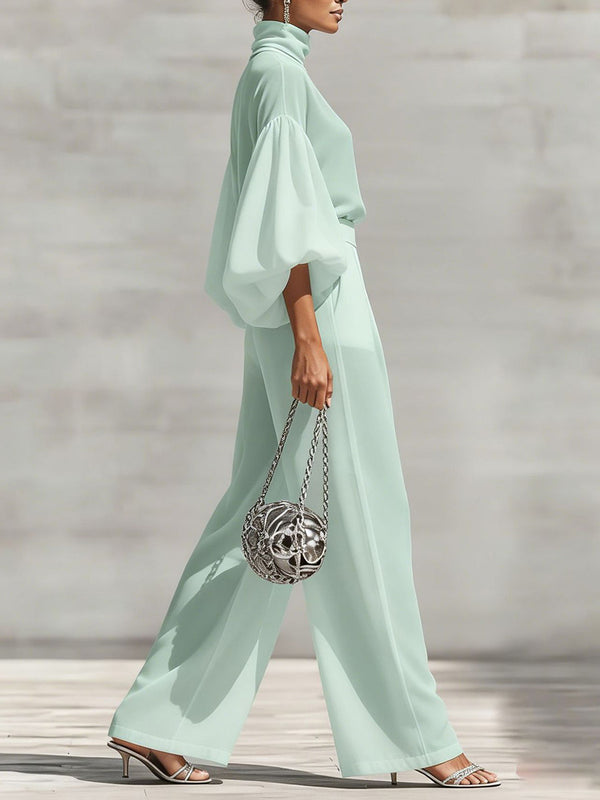 Refined Comfort Chiffon Two-Piece Set