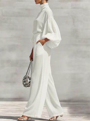Refined Comfort Chiffon Two-Piece Set