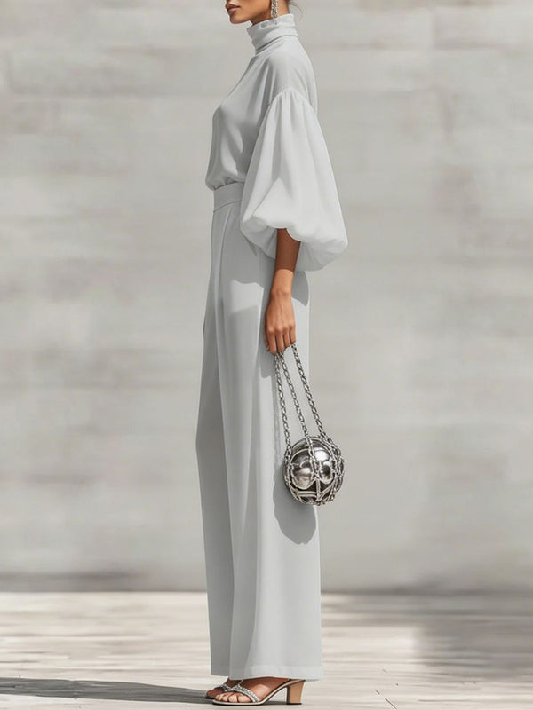 Refined Comfort Chiffon Two-Piece Set