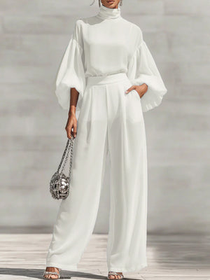Refined Comfort Chiffon Two-Piece Set
